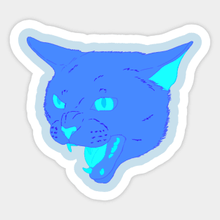 Vaporwave Cat - Blue Raspberry Sticker